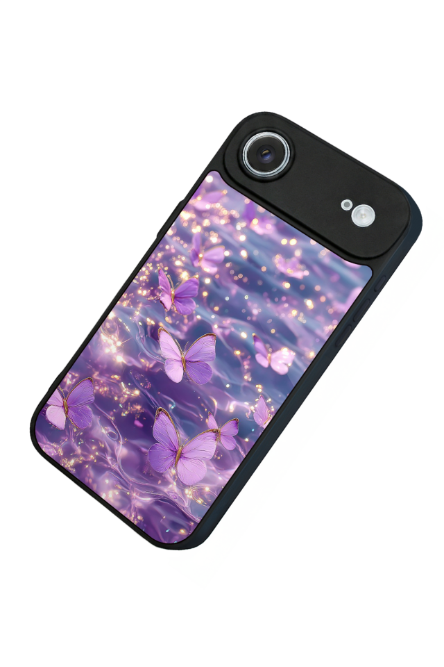 iPhone 17 Air Uyumlu Kelebek Tasarımlı Glossy Premium Kılıf