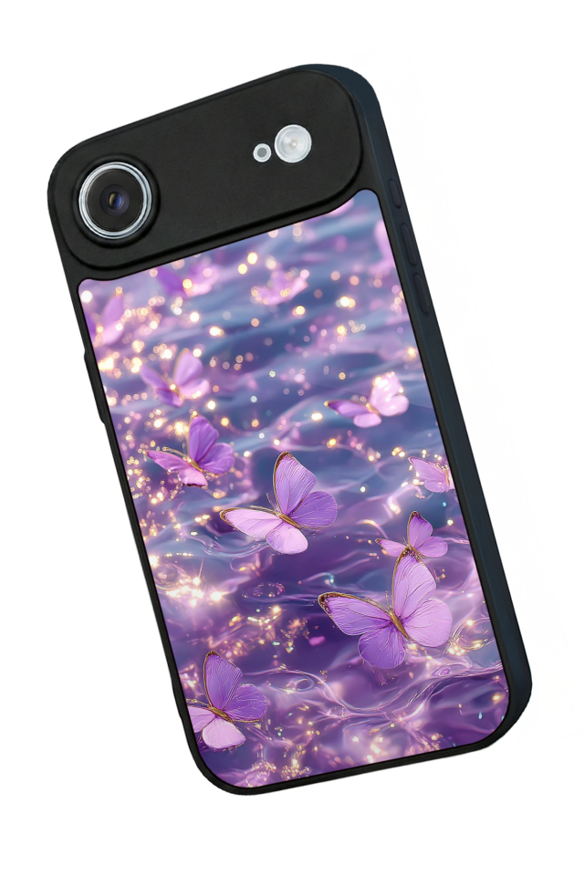 iPhone 17 Air Uyumlu Kelebek Tasarımlı Glossy Premium Kılıf
