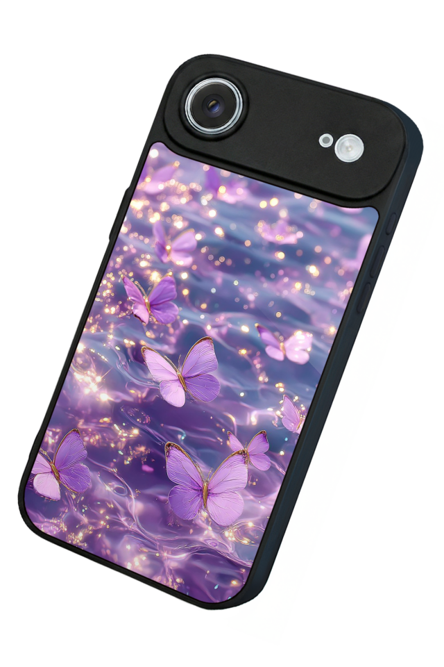 iPhone 17 Air Uyumlu Kelebek Tasarımlı Glossy Premium Kılıf