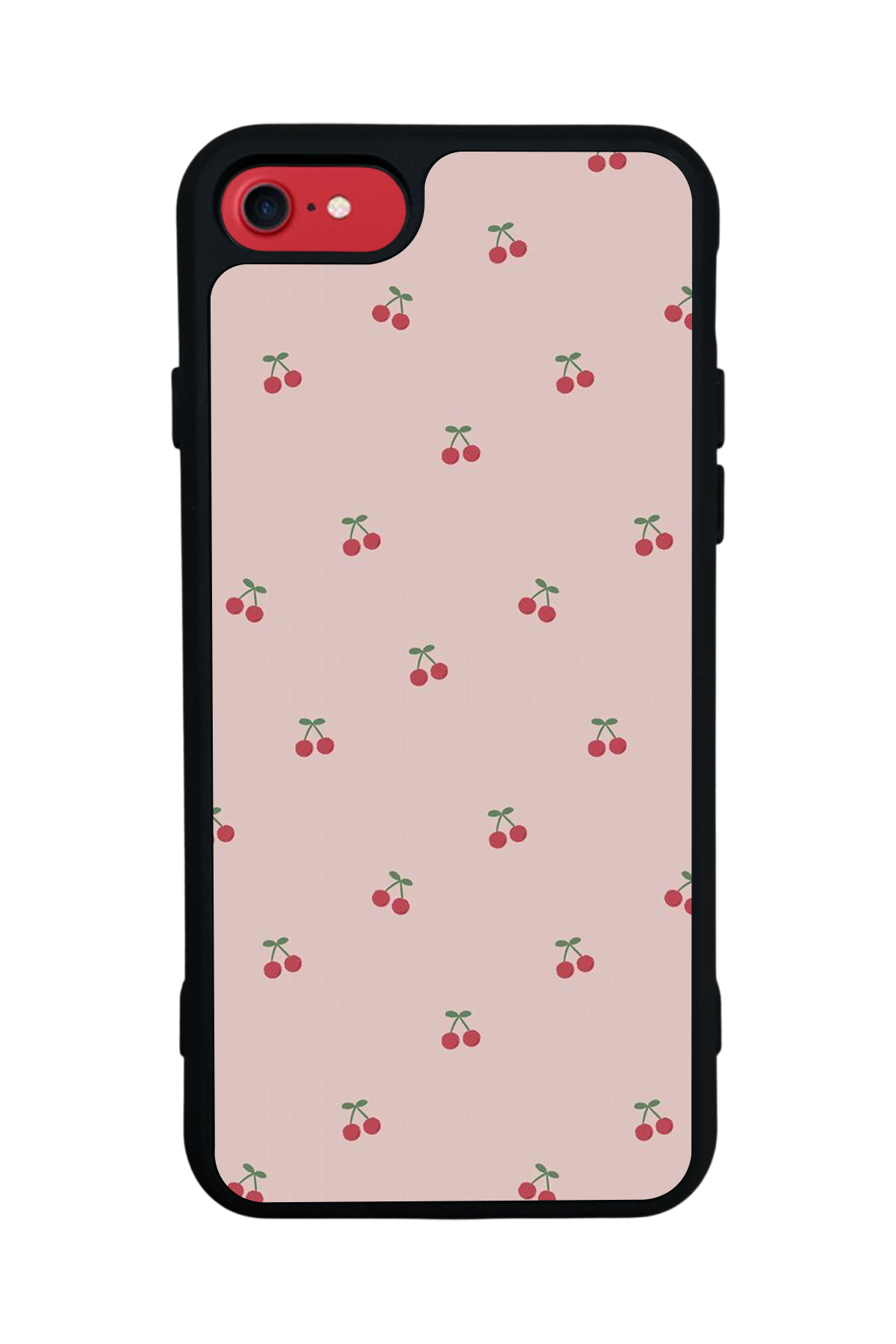 iPhone SE Uyumlu Kiraz Tasarımlı Glossy Premium Kılıf