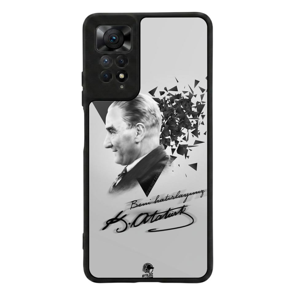 Xiaomi Redmi Note 11 Pro Uyumlu Mustafa Kemal Ataturk Tasarımlı Glossy Premium Kılıf