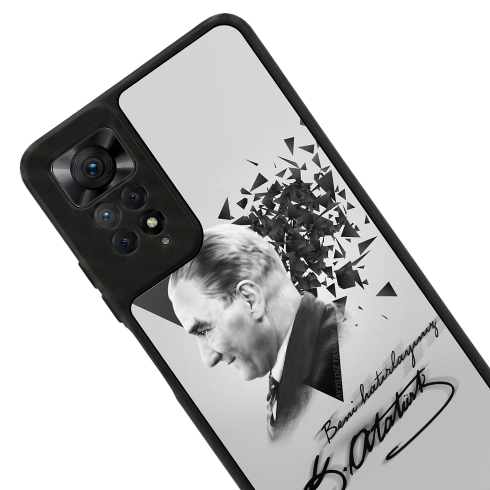 Xiaomi Redmi Note 11 Pro Uyumlu Mustafa Kemal Ataturk Tasarımlı Glossy Premium Kılıf
