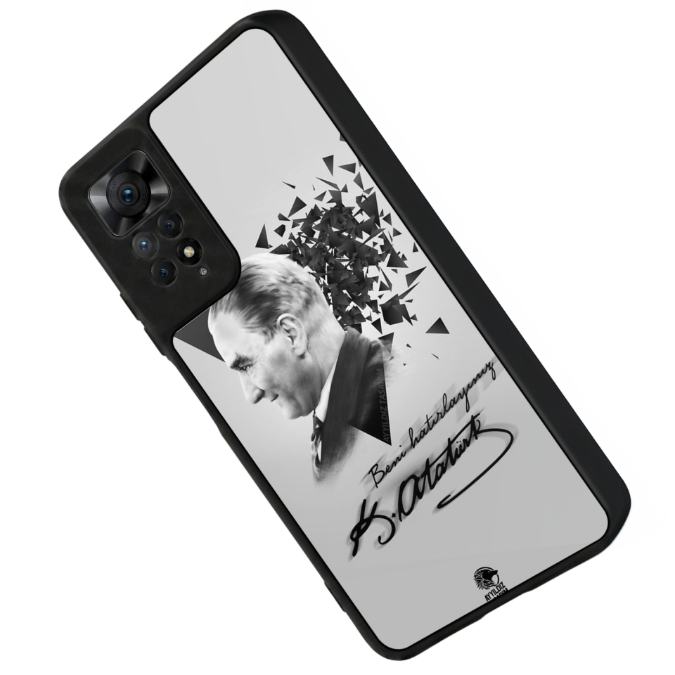 Xiaomi Redmi Note 11 Pro Uyumlu Mustafa Kemal Ataturk Tasarımlı Glossy Premium Kılıf