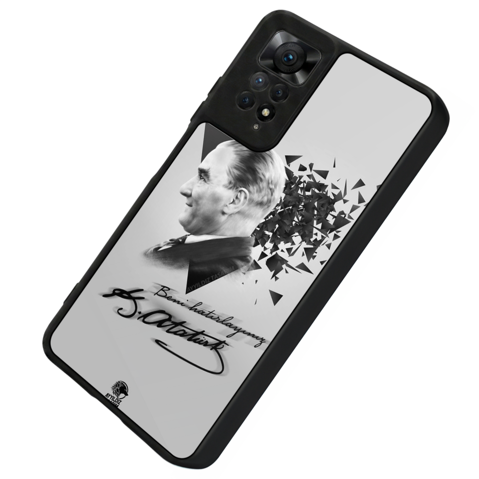 Xiaomi Redmi Note 11 Pro Uyumlu Mustafa Kemal Ataturk Tasarımlı Glossy Premium Kılıf