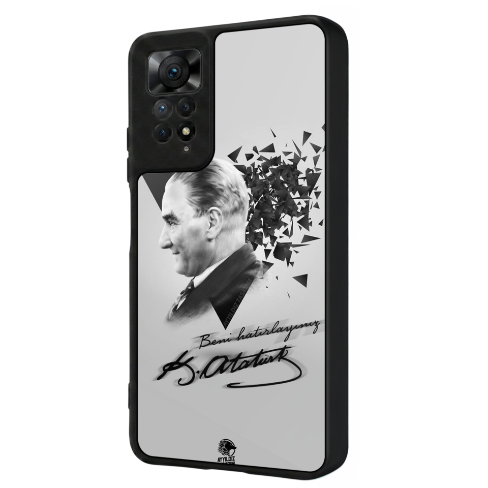 Xiaomi Redmi Note 11 Pro Uyumlu Mustafa Kemal Ataturk Tasarımlı Glossy Premium Kılıf