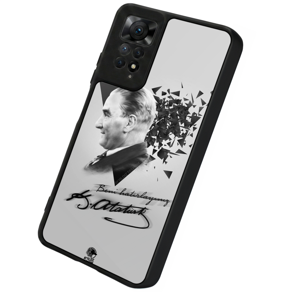Xiaomi Redmi Note 11 Pro Uyumlu Mustafa Kemal Ataturk Tasarımlı Glossy Premium Kılıf