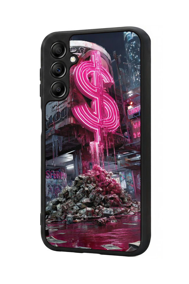 Samsung Galaxy A14 Uyumlu Para Tasarımlı Glossy Premium Kılıf