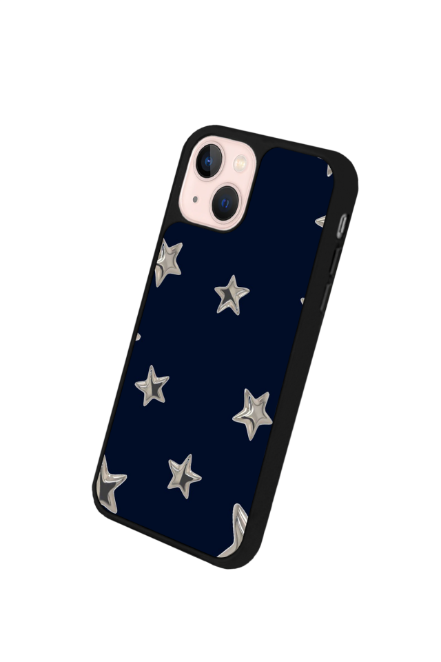 iPhone 15 Plus Uyumlu Retro Yildizlar Tasarımlı Glossy Premium Kılıf