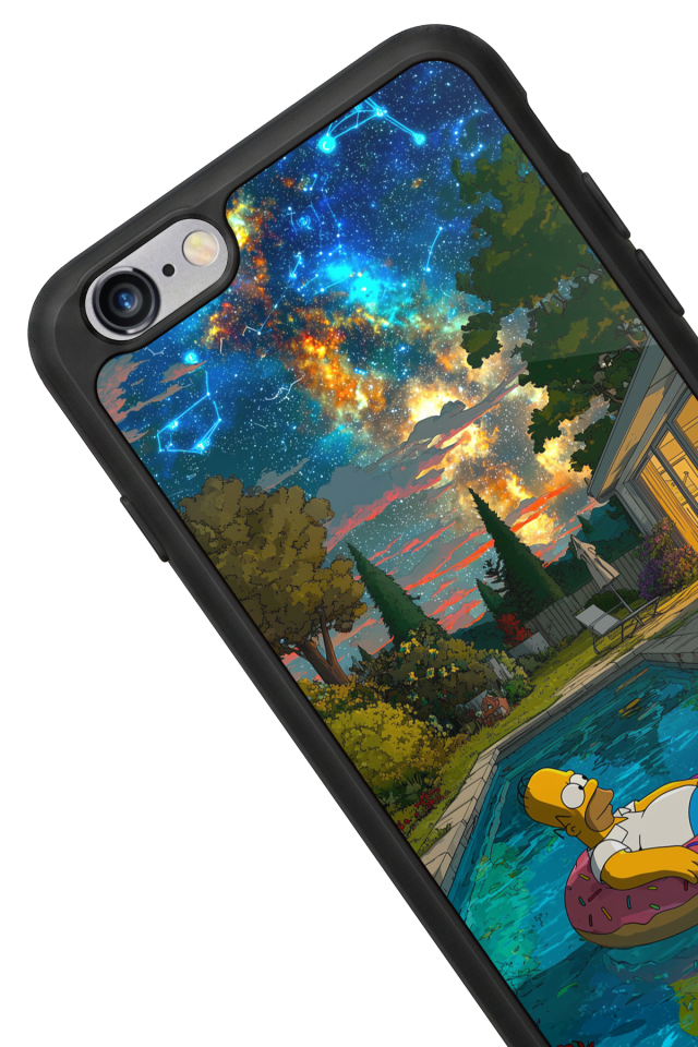 iPhone 6 Plus Uyumlu The Simpsons Tasarımlı Glossy Premium Kılıf