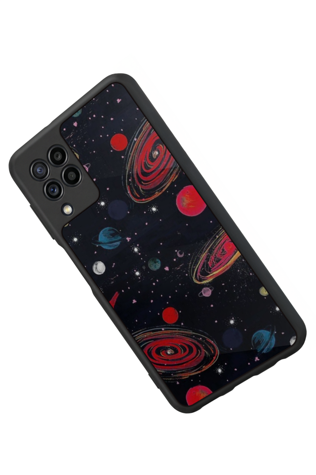 Samsung Galaxy M32 Uyumlu Uzay Tasarımlı Glossy Premium Kılıf