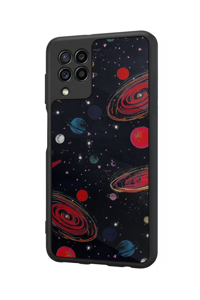 Samsung Galaxy M32 Uyumlu Uzay Tasarımlı Glossy Premium Kılıf