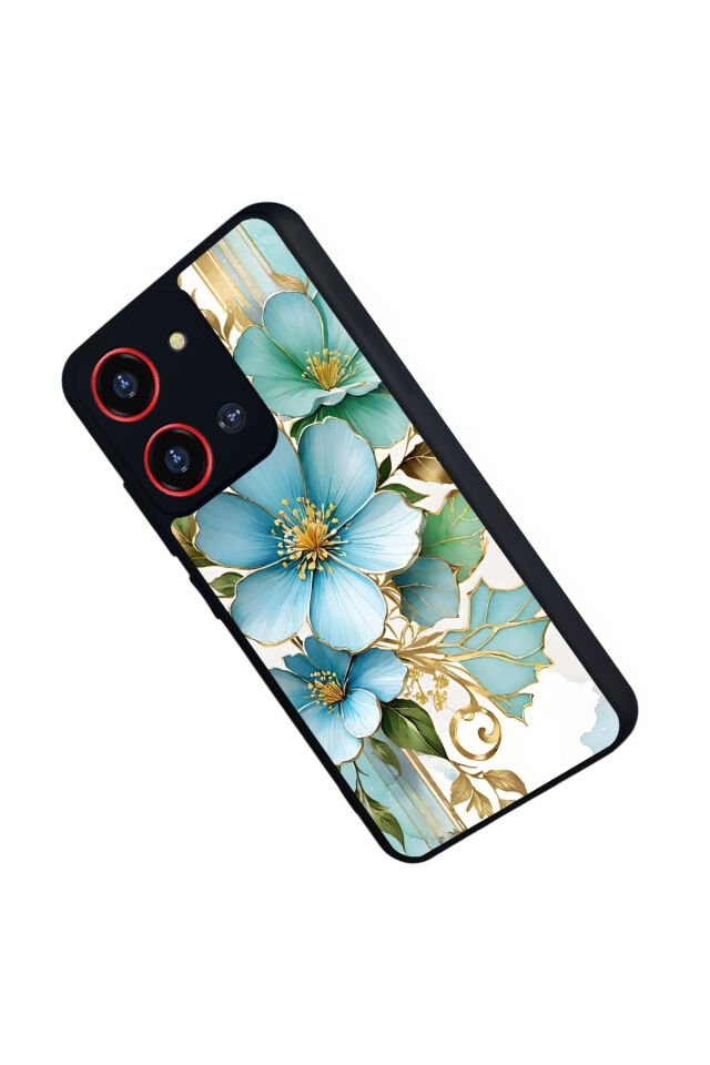 Reeder S19 Max Pro S ZOOM Uyumlu Yaldizli Cicek Tasarımlı Glossy Premium Kılıf