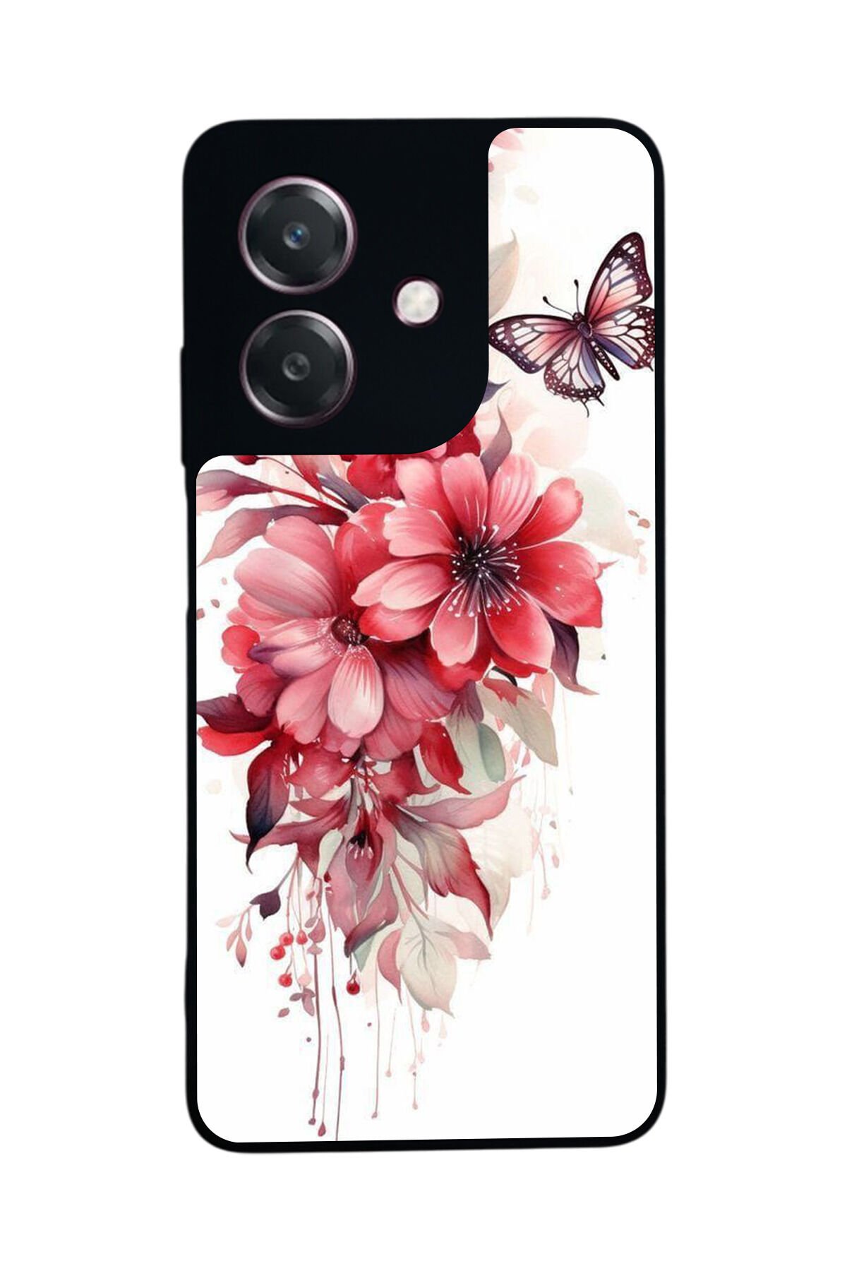 Oppo A3 5G Uyumlu Floral Tasarımlı Glossy Premium Kılıf