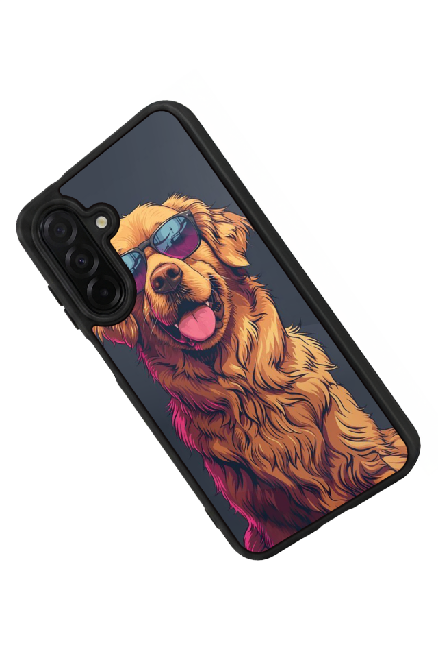 Samsung Galaxy A36 Uyumlu Golden Kopek Tasarımlı Glossy Premium Kılıf