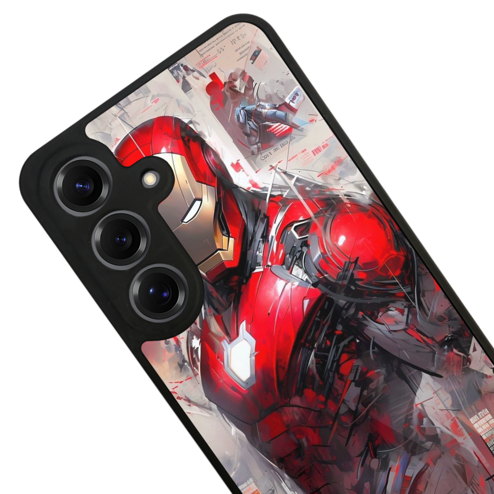 Samsung Galaxy S25 Uyumlu Iron Man ( Demir Adam ) Tasarımlı Glossy Premium Kılıf