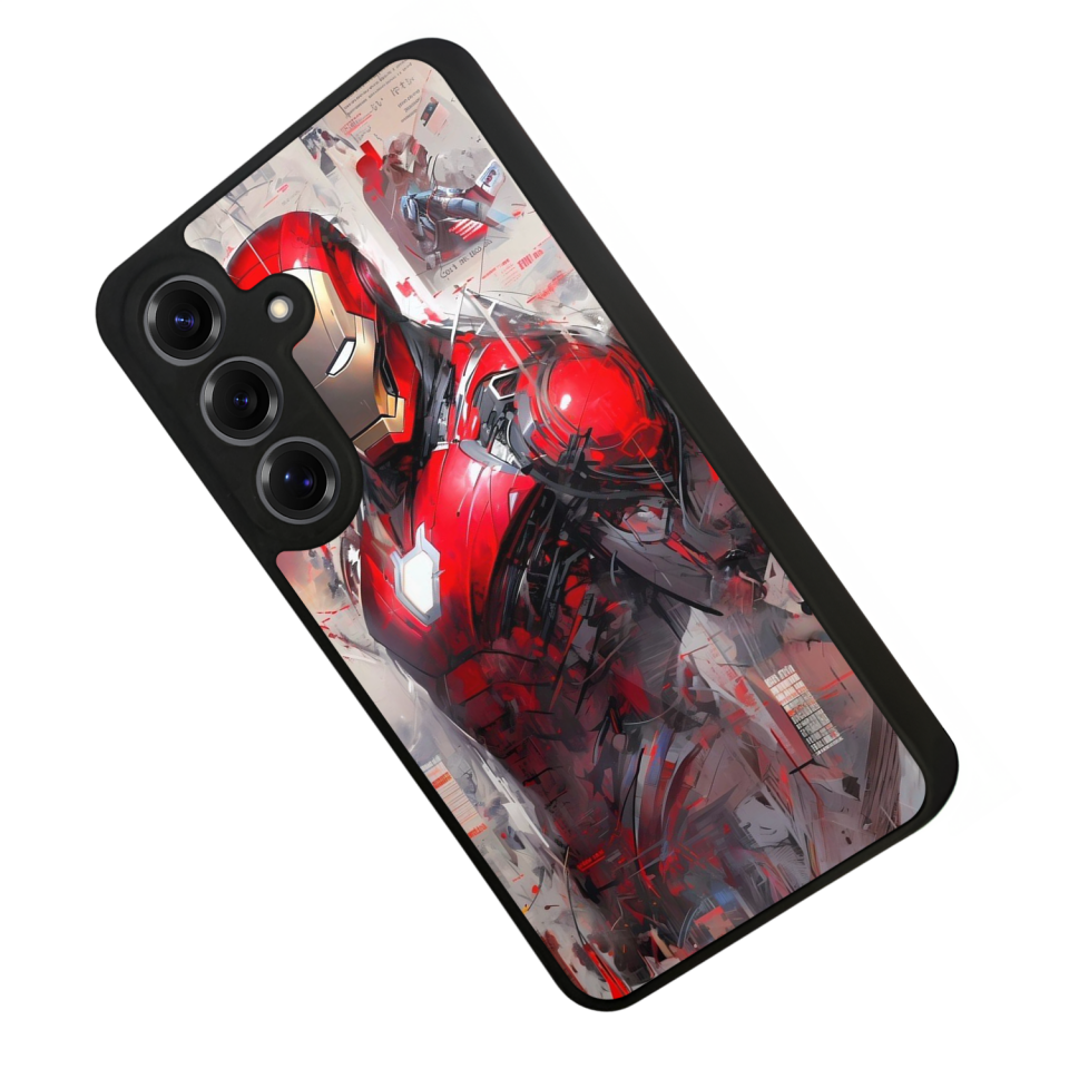 Samsung Galaxy S25 Uyumlu Iron Man ( Demir Adam ) Tasarımlı Glossy Premium Kılıf