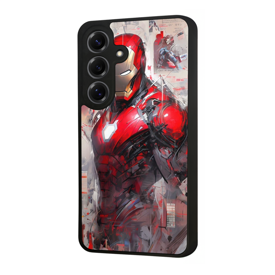 Samsung Galaxy S25 Uyumlu Iron Man ( Demir Adam ) Tasarımlı Glossy Premium Kılıf
