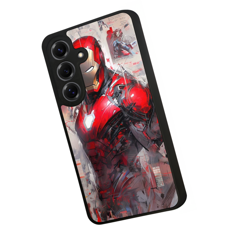 Samsung Galaxy S25 Uyumlu Iron Man ( Demir Adam ) Tasarımlı Glossy Premium Kılıf