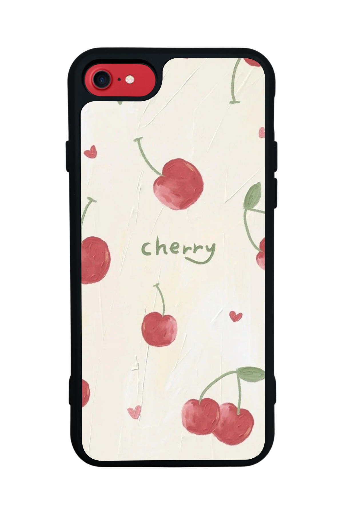 iPhone SE Uyumlu Kiraz Tasarımlı Glossy Premium Kılıf