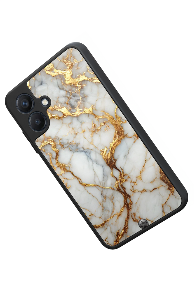Samsung Galaxy A07 Uyumlu Mermer Marble Tasarımlı Glossy Premium Kılıf