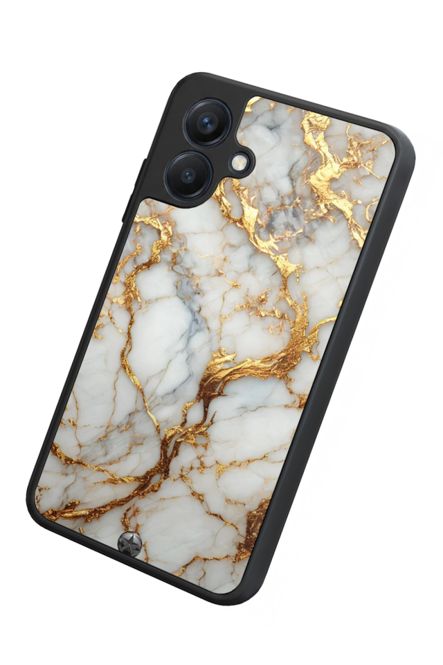 Samsung Galaxy A07 Uyumlu Mermer Marble Tasarımlı Glossy Premium Kılıf