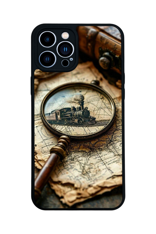 iPhone 13 Pro Max Uyumlu Pusula Tasarımlı Glossy Premium Kılıf