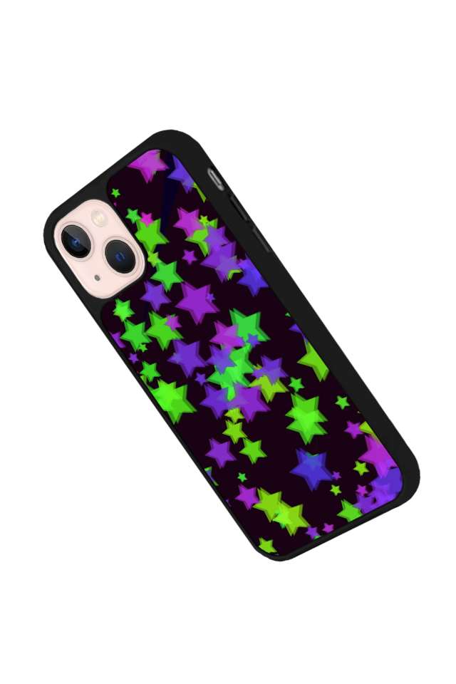 iPhone 15 Plus Uyumlu Retro Yildizlar Tasarımlı Glossy Premium Kılıf