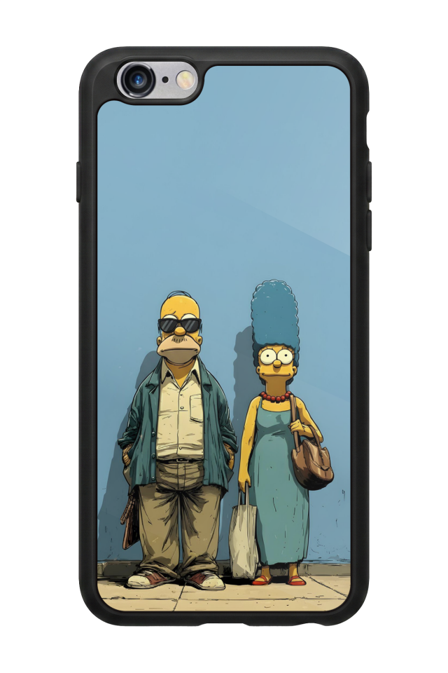 iPhone 6 Plus Uyumlu The Simpsons Tasarımlı Glossy Premium Kılıf