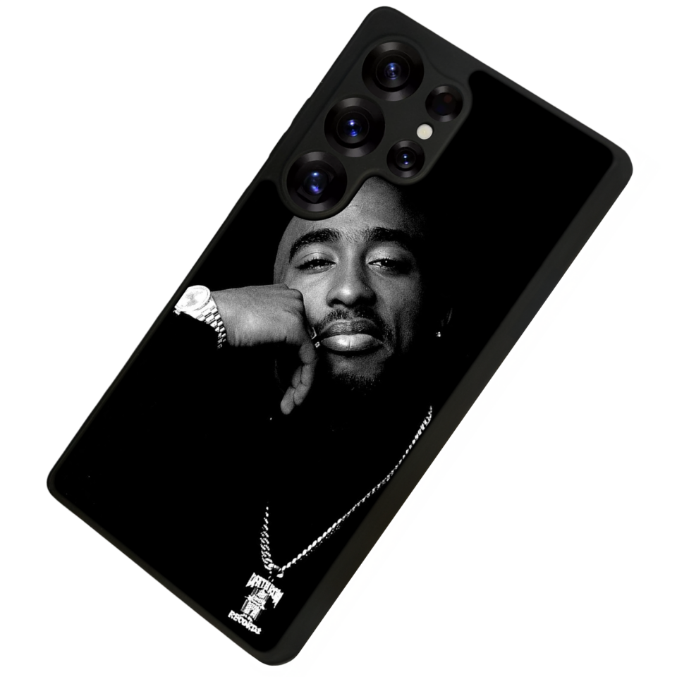 Samsung Galaxy S25 Ultra Uyumlu Tupac Tasarımlı Glossy Premium Kılıf