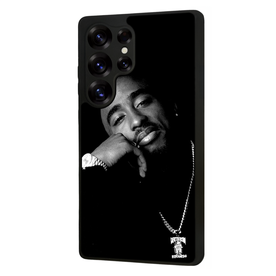 Samsung Galaxy S25 Ultra Uyumlu Tupac Tasarımlı Glossy Premium Kılıf