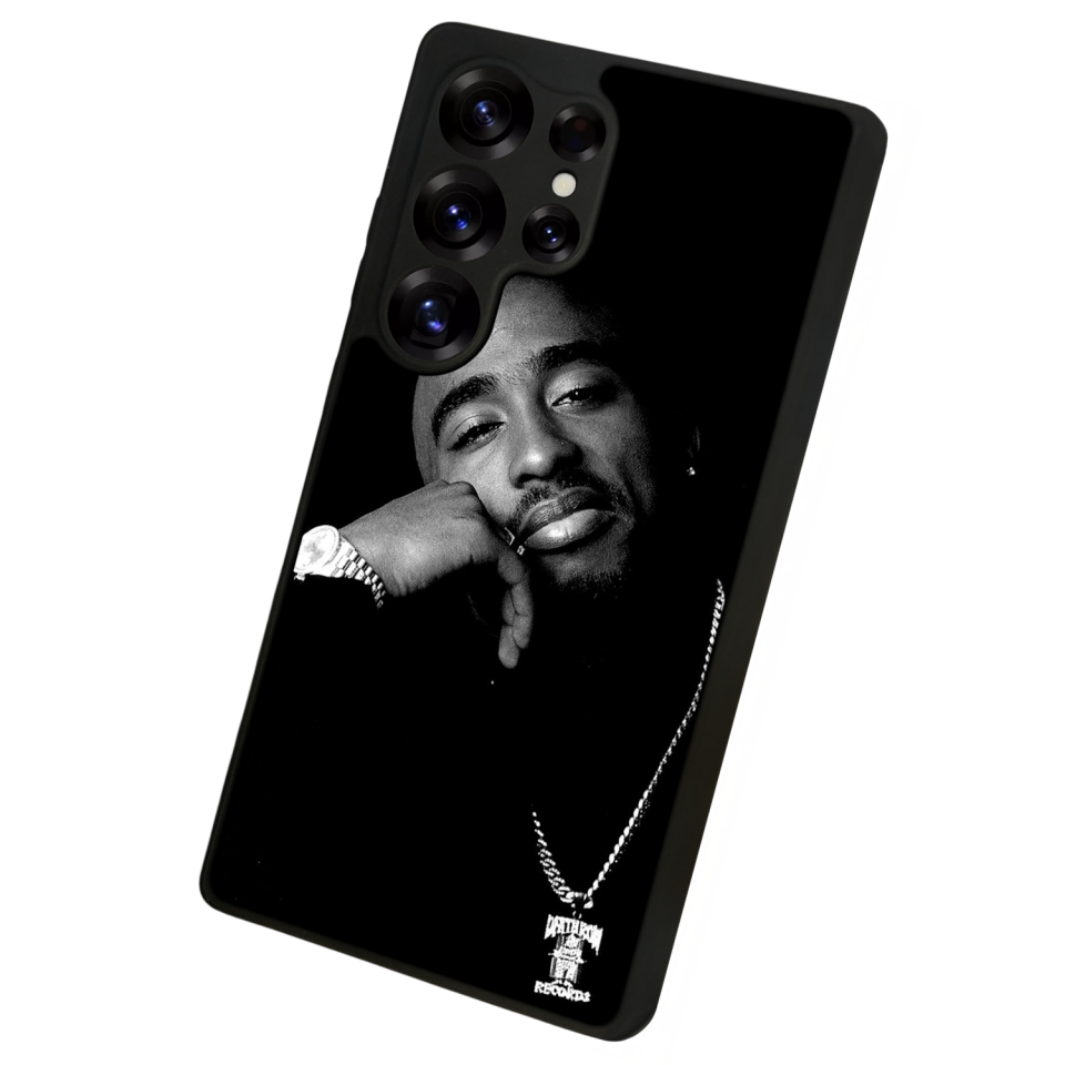 Samsung Galaxy S25 Ultra Uyumlu Tupac Tasarımlı Glossy Premium Kılıf