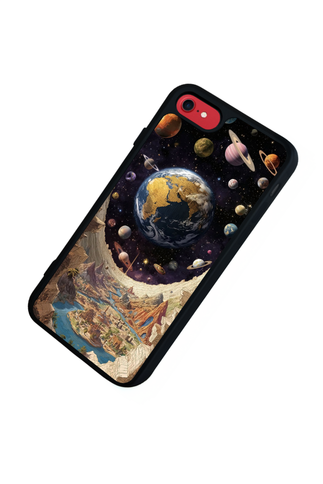 iPhone 7 Uyumlu Uzay Tasarımlı Glossy Premium Kılıf