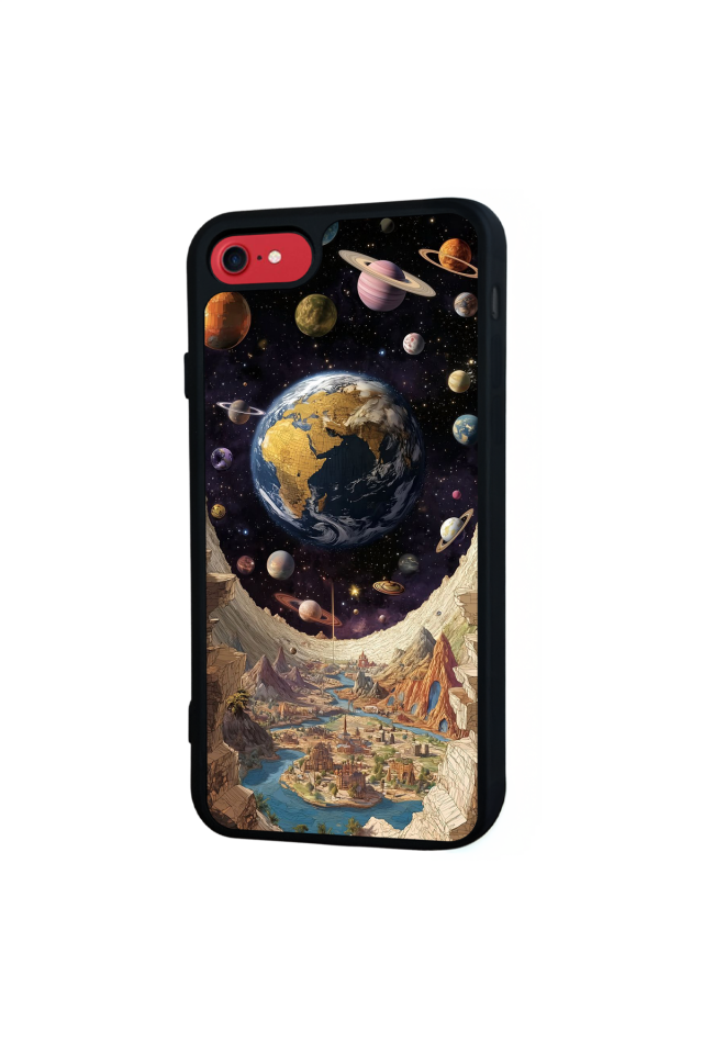 iPhone 7 Uyumlu Uzay Tasarımlı Glossy Premium Kılıf