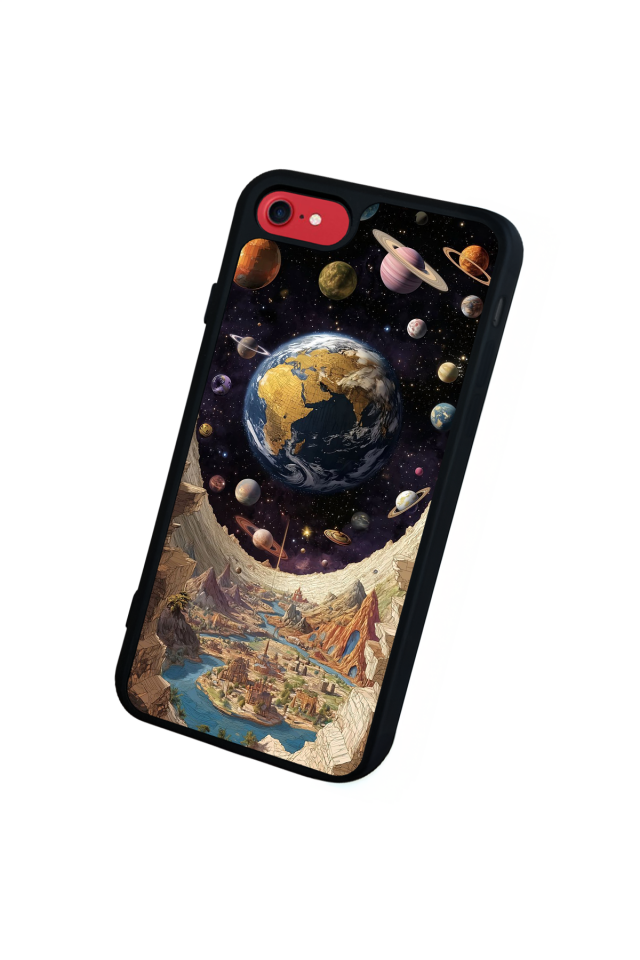 iPhone 7 Uyumlu Uzay Tasarımlı Glossy Premium Kılıf