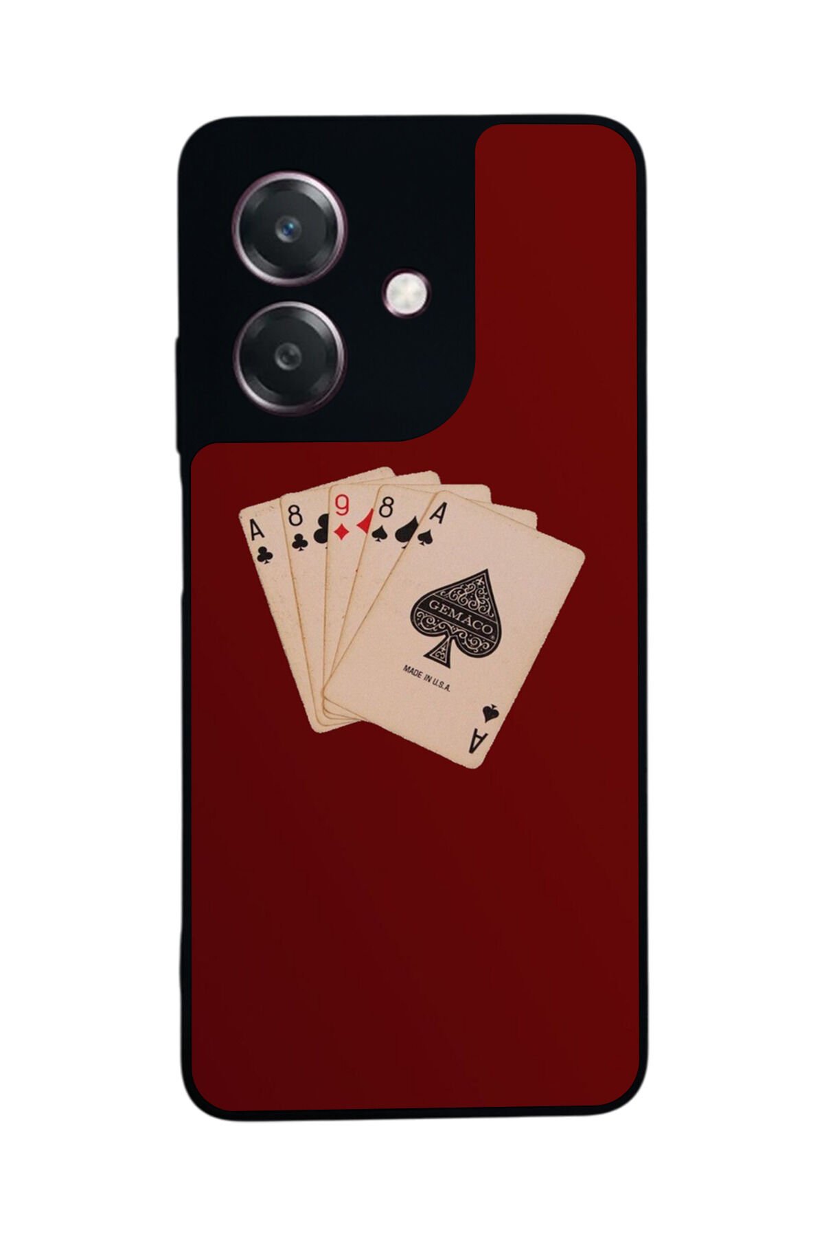 Oppo A3 5G Uyumlu Kirmizi Tasarımlı Glossy Premium Kılıf