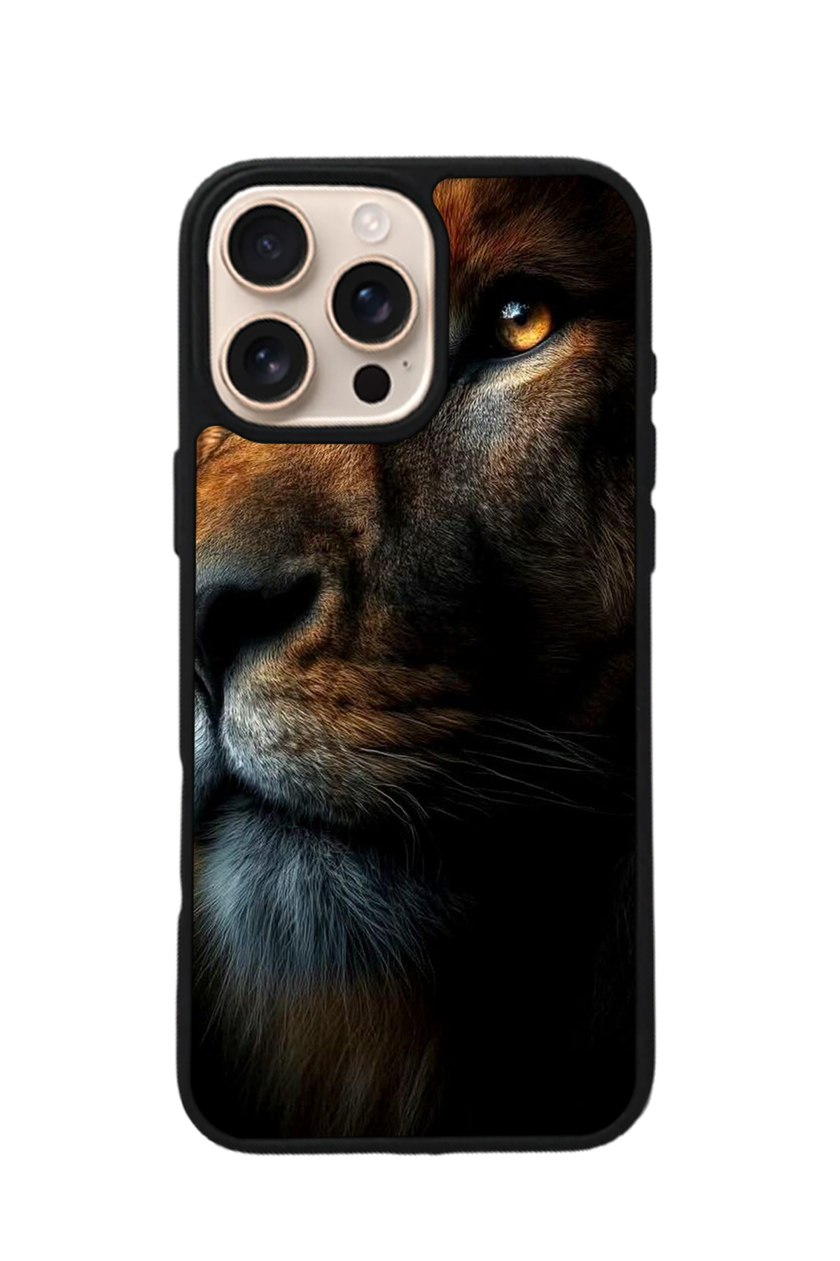 iPhone 15 Pro Uyumlu Aslan Tasarımlı Glossy Premium Kılıf