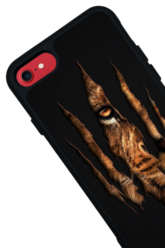 iPhone 8 Uyumlu Aslan Tasarımlı Glossy Premium Kılıf