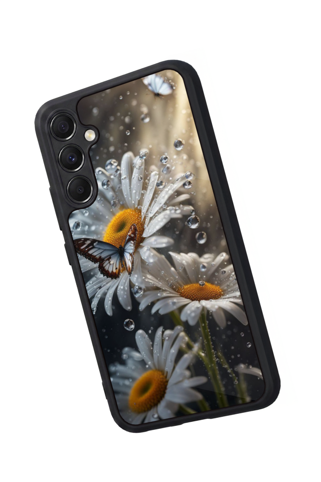 Samsung Galaxy A34 Uyumlu Cicek Tasarımlı Glossy Premium Kılıf