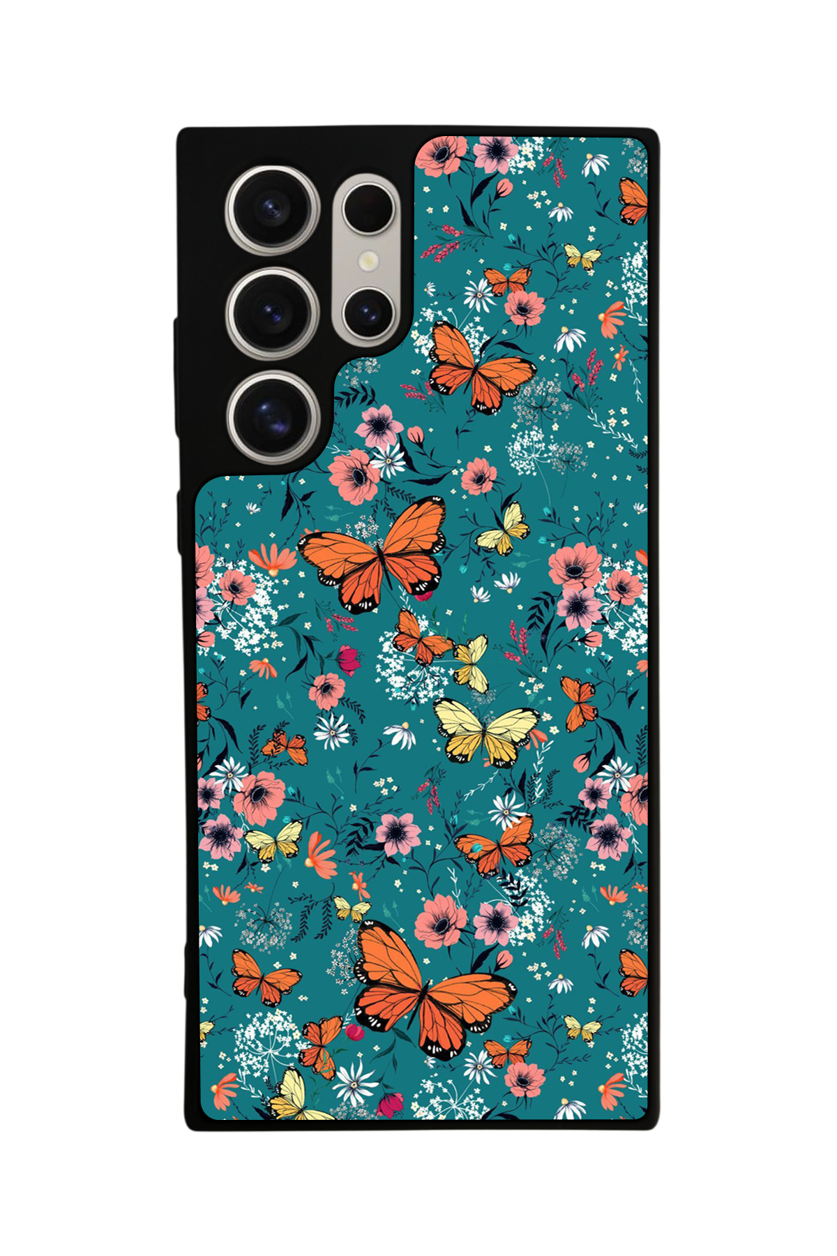 Samsung Galaxy S23 Ultra Uyumlu Floral Tasarımlı Glossy Premium Kılıf