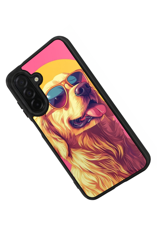 Samsung Galaxy A36 Uyumlu Golden Kopek Tasarımlı Glossy Premium Kılıf