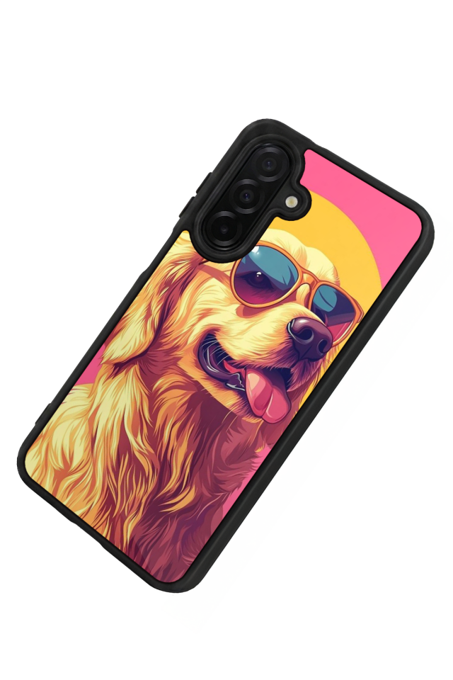 Samsung Galaxy A36 Uyumlu Golden Kopek Tasarımlı Glossy Premium Kılıf