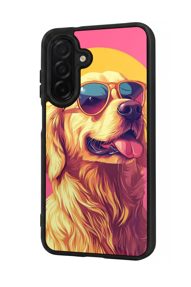 Samsung Galaxy A36 Uyumlu Golden Kopek Tasarımlı Glossy Premium Kılıf