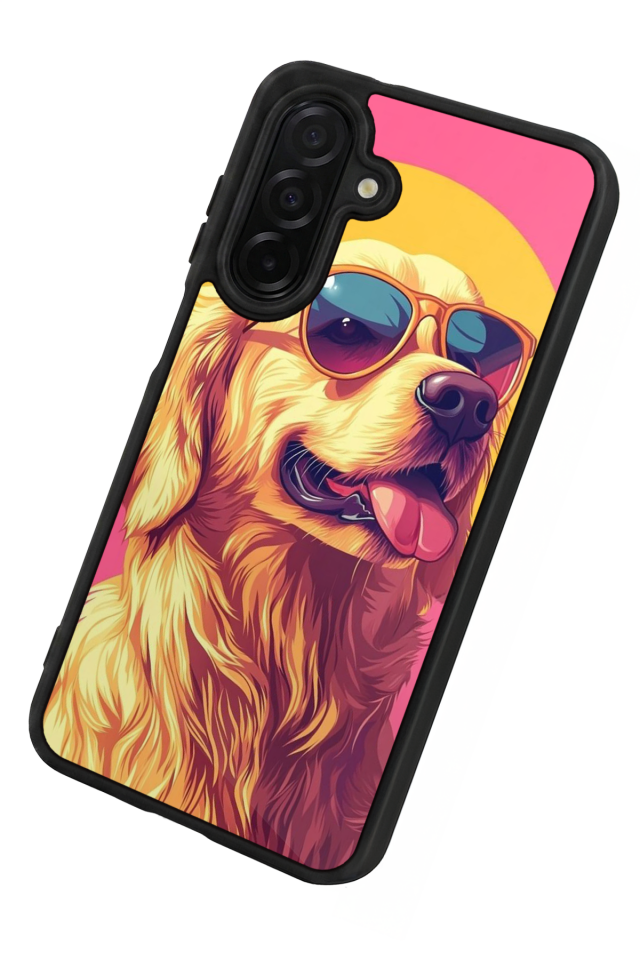 Samsung Galaxy A36 Uyumlu Golden Kopek Tasarımlı Glossy Premium Kılıf