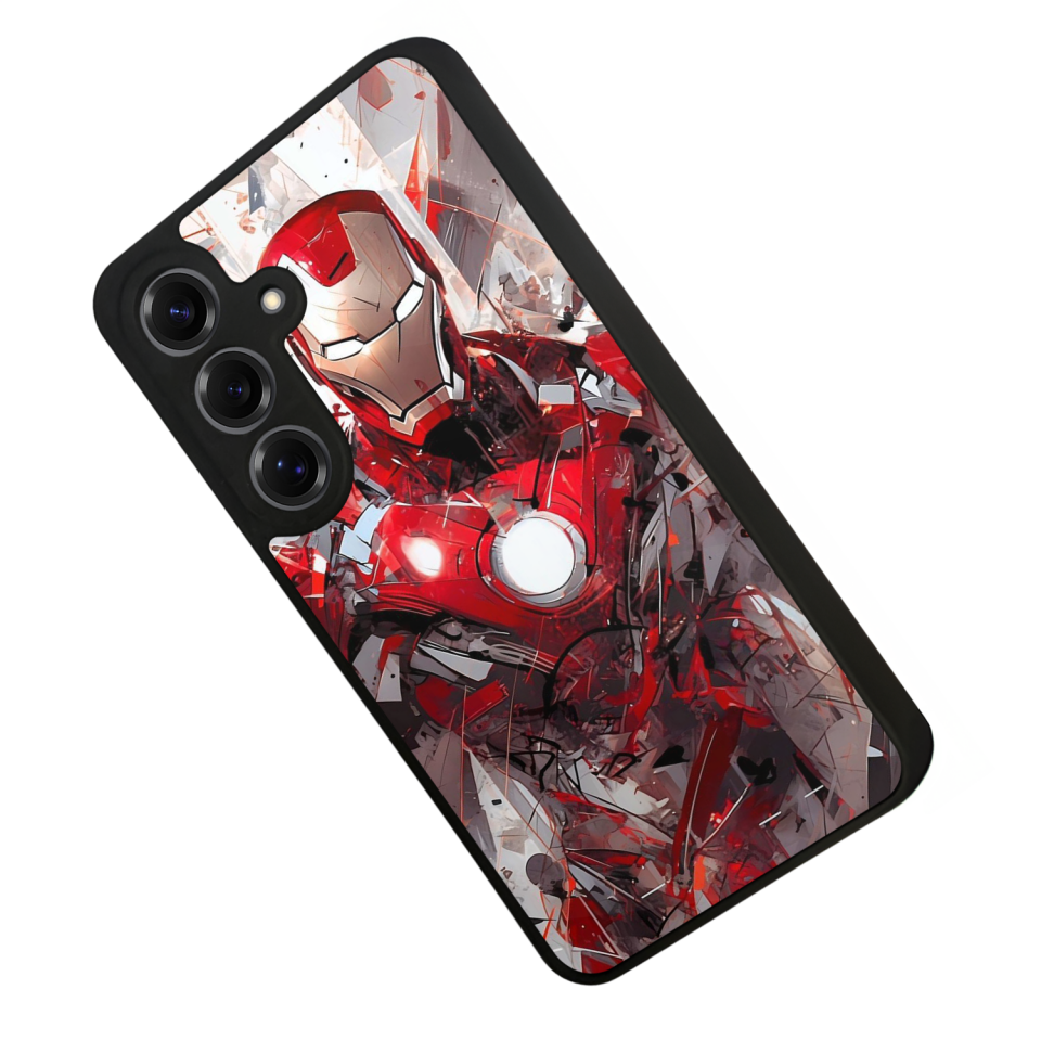 Samsung Galaxy S25 Uyumlu Iron Man ( Demir Adam ) Tasarımlı Glossy Premium Kılıf