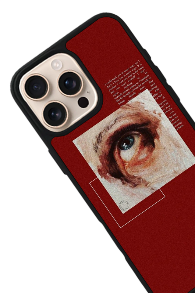 iPhone 15 Pro Max Uyumlu Kirmizi Tasarımlı Glossy Premium Kılıf