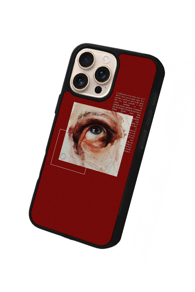 iPhone 15 Pro Max Uyumlu Kirmizi Tasarımlı Glossy Premium Kılıf
