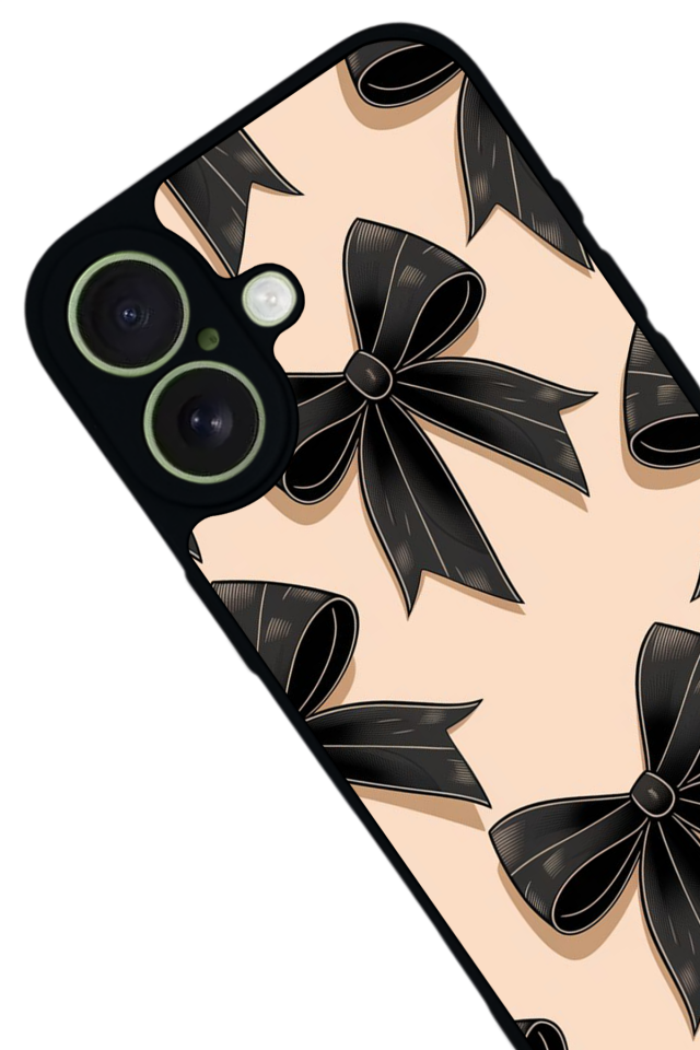 iPhone 17 Uyumlu Kurdele Tasarımlı Glossy Premium Kılıf