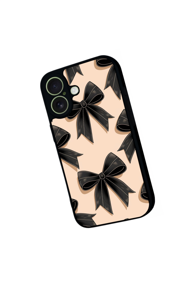 iPhone 17 Uyumlu Kurdele Tasarımlı Glossy Premium Kılıf