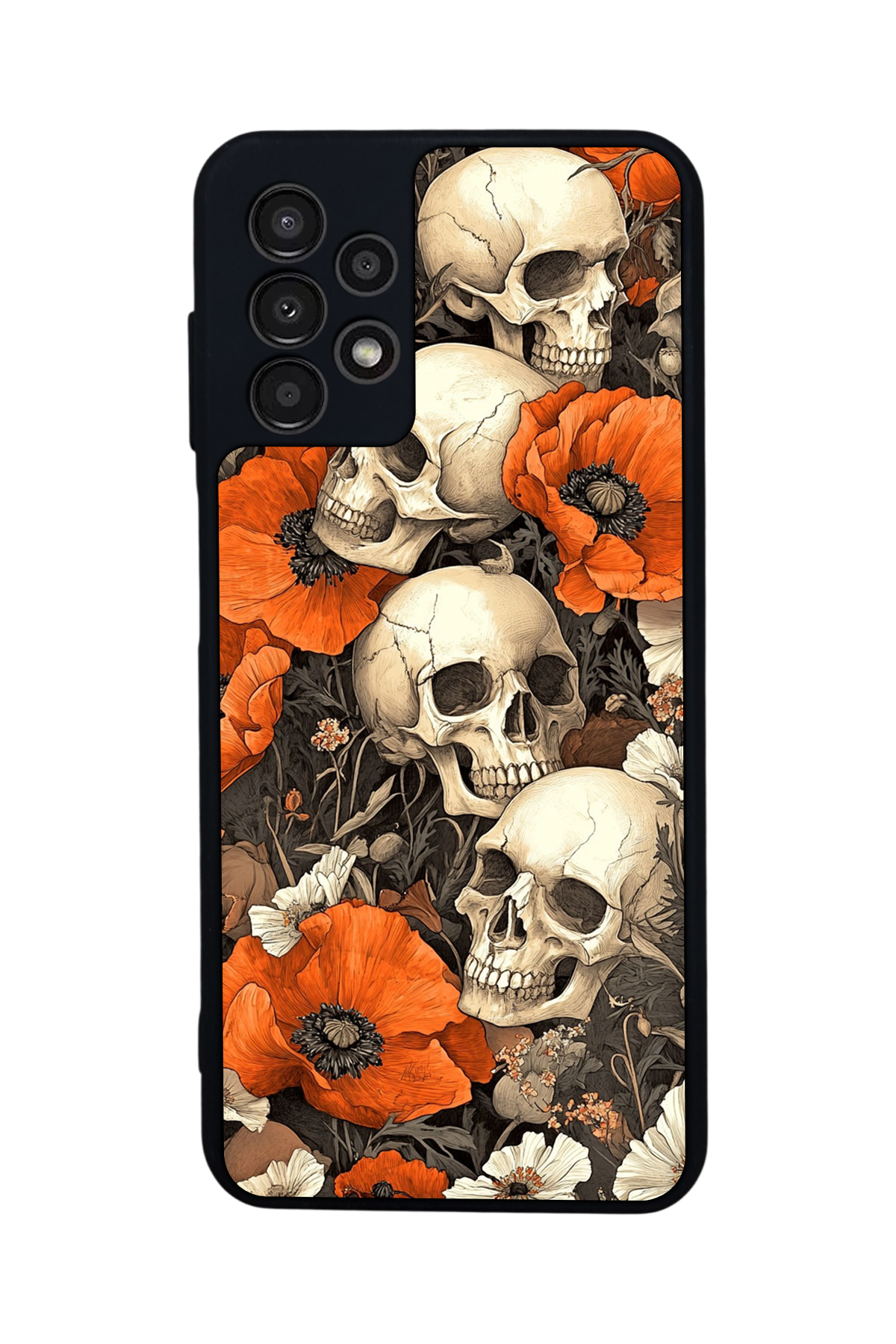 Samsung Galaxy A13 Uyumlu KuruKafa Tasarımlı Glossy Premium Kılıf