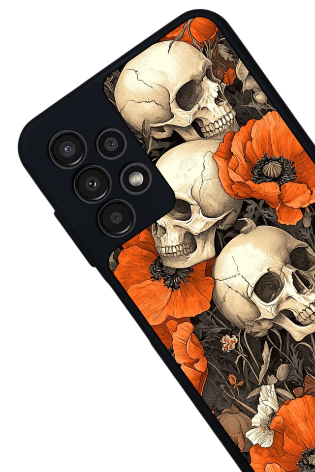 Samsung Galaxy A13 Uyumlu KuruKafa Tasarımlı Glossy Premium Kılıf